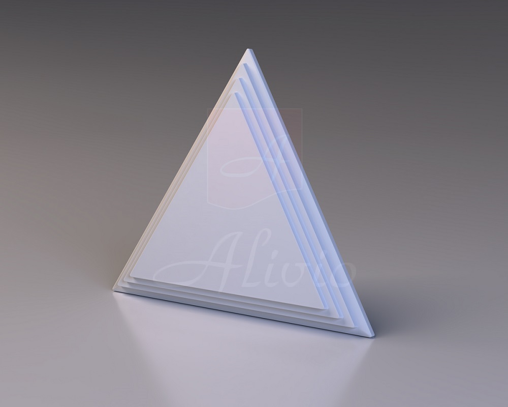 Гипсовые 3Д панели на стену Piramide - 48х48х48 см