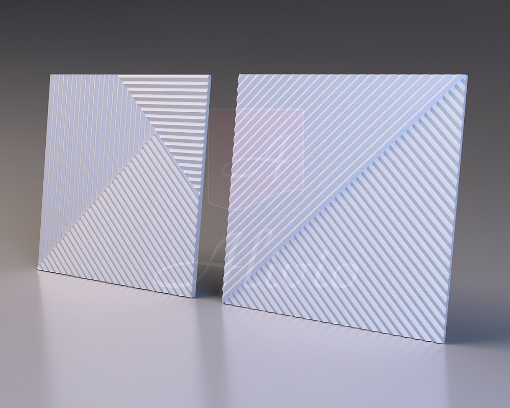 Гіпсові панелі Stripes - 60х60см